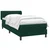Vidaxl Box spring postelja z vzmetnico temno zelena 80x220 cm žamet