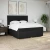 Vidaxl Box spring postelja z vzmetnico črn 200x200 cm blago