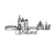 Wallity Zidna dekoracija Cleveland, 120 x 50 x 1,5 cm, Crna