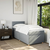 Box spring postelja z vzmetnico svetlo siva 80x200 cm blago
