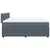vidaXL Box spring postelja z vzmetnico temno siva 180x200 cm žamet