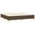 vidaXL Box spring postelja z vzmetnico LED temno rjava 200x200cm blago