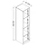 Hanah Home Garderober Yaman 1600-040, 40x182x47 cm, Sivi