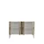 Hanah Home komoda Elips 120, 120 cm, bela / travertin / srebrna