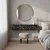 Hanah Home komoda Moka 120, 120 cm, antracit / srebrna