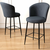 HANAH HOME Set 4 barske stolice Fora Anthracite Black