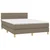 Vidaxl Box spring postelja z vzmetnico taupe 140x200 cm blago