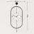 Wallity Zidni sat Mclock-00114, 35x85x7 cm, Crni