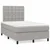 Vidaxl Box spring postelja z vzmetnico LED sv. siva 120x190 cm blago