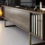 HANAH HOME TV polica Gold Line Walnut Black