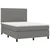 Vidaxl Box spring postelja z vzmetnico LED temno siva 140x200 cm blago