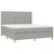 Vidaxl Box spring postelja z vzmetnico LED sv. siva 160x200 cm blago