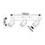 Rabalux Plafonska spot lampa Gerhard, 3xGU10, Crna
