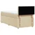 Vidaxl Box spring postelja z vzmetnico krem 90x200 cm blago