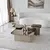 Hanah Home Klub sto Jazz 80x30x80cm Bež-Bronzani