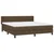 Vidaxl Box spring postelja z vzmetnico temno rjava 180x200 cm blago