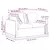Sofa Krema 138 x 78 x 80 cm Baršun