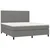 Vidaxl Box spring postelja z vzmetnico temno siva 180x200 cm blago