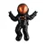 Wallity Zidna dekoracija Cosmonaut 3, 35cmx47cmx10cm, Crna