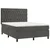 Vidaxl Box spring postelja z vzmetnico LED temno siva 140x190 cm žamet