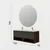 Skye Decor Set kupatilskog ormarića sa umivaonikom i ogledalom, 2 dela, Antracit