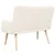 Vidaxl Kavč za 2 osebi Krem 115 x 61 x 87 cm Bouclé