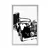 Plakat črnobel retro radio z abstrakcijo - 60x90 white