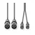 COTH15210GY30 Balanced Audio Cable 2x XLR 3-Pin muski na 2x RCA muski, 3m, PVC, Dark Grey
