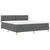 vidaXL LED Box Spring Postelja Temno siva 180 x 200 cm blago