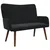 Sofa za dvije osobe Crna 115 x 61 x 87 cm Baršun