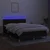 Vidaxl Box spring postelja z vzmetnico LED črna 140x190 cm blago