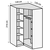 MID.YOU KOTNA omara, bela, barve hrasta