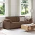 Sofa za 3 osobe Smeđa 220 cm tkanina