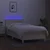 Vidaxl Box spring postelja z vzmetnico LED krem 90x190 cm blago