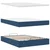 Otomanski krevet s madracem plavi 140x190cm od tkanine