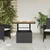 Vrtni stol crni 80 x 80 x 71 cm od poliratana i bagremovog drva