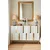 Hanah Home komoda Nota 120, 120 cm, bela / zlatna