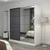 Hanah home Ormar Kale 180x210x52cm Belo-Antracit