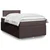 Vidaxl Box spring postelja z vzmetnico temno rjava 120x190 cm blago
