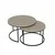 Hanah Home Milas set klub stolova, crna / travertin