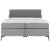 Hom`in POSTELJA BOXSPRING 140 cm x 200 cm , tekstil siva, temno siva