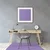 Decormat Podloga za pod stol Barva sivke 120x90 cm 2 cm