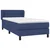Vidaxl Box spring postelja z vzmetnico modra 90x200 cm blago