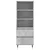 Visoka komoda boja betona 40 x 36 x 110 cm konstruirano drvo