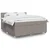 Vidaxl Box spring postelja z vzmetnico taupe 180x200 cm blago