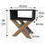 Hanah Home pomoćni sto X Legs, 43 cm, antracit / atlantski bor