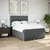 Vidaxl Box spring postelja z vzmetnico temno siva 140x200 cm blago