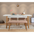 Hanah Home Set Trpezarijski sto, 2 trpezarijske stolice i klupa Santiago White Atlantic, Bež