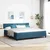 Vidaxl LED Box Spring Postelja Temno modra 200 x 200 cm Žamet