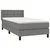 Vidaxl Box spring postelja z vzmetnico temno siva 90x190 cm blago